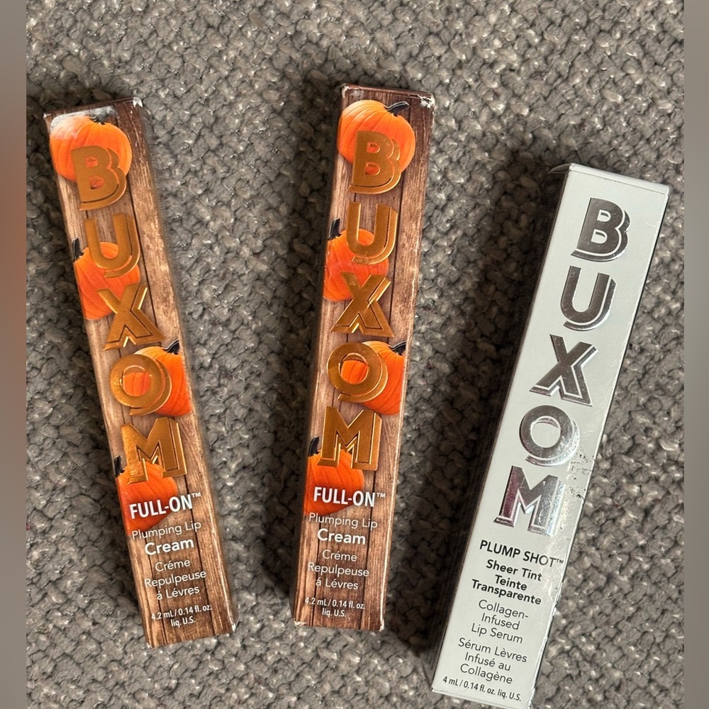 Buxom Full-On Plumping Lip Bundle x3 Pumpkin Pie Latte and Get Naked shades